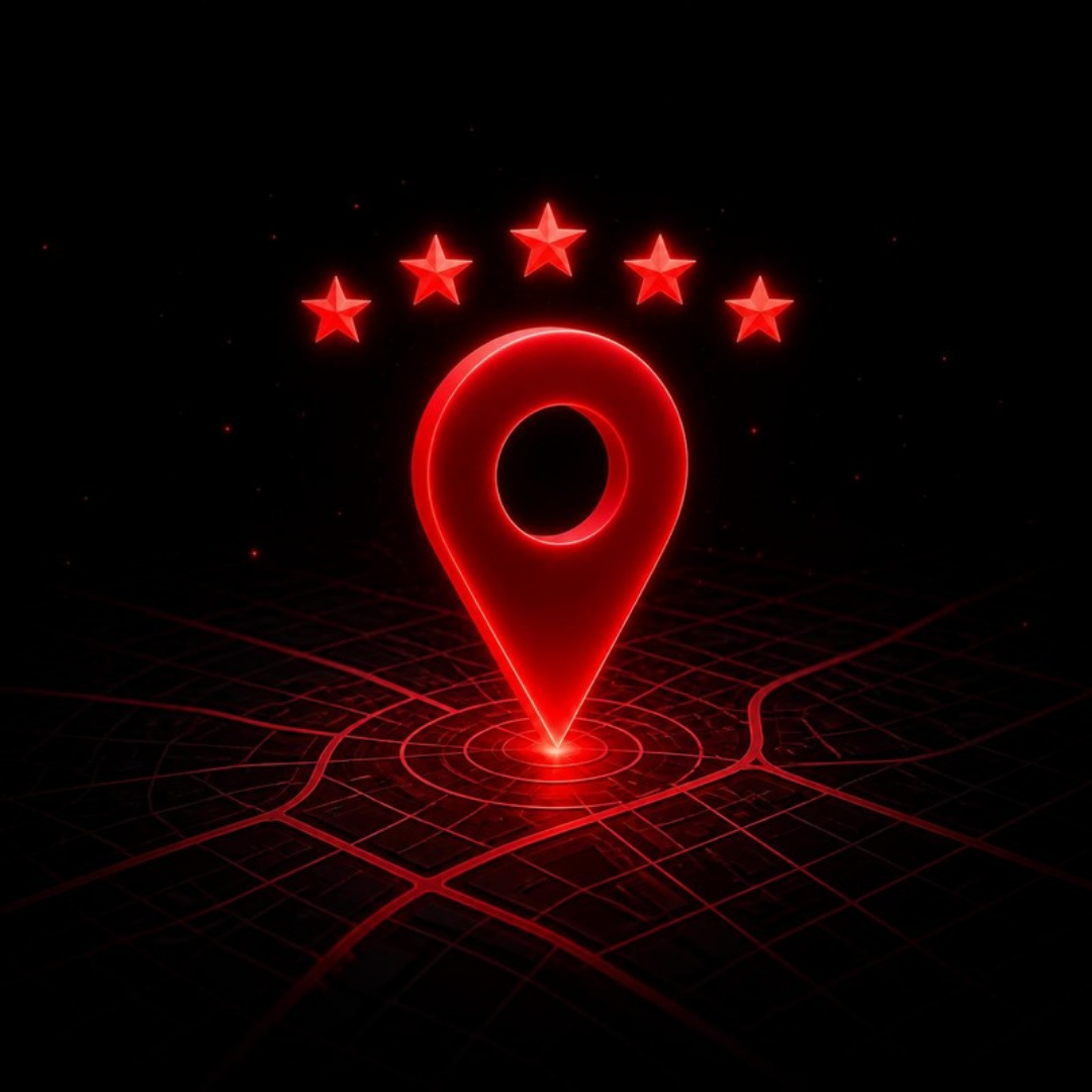 Locatiepin met vijf sterren: Google Bedrijfsprofiel