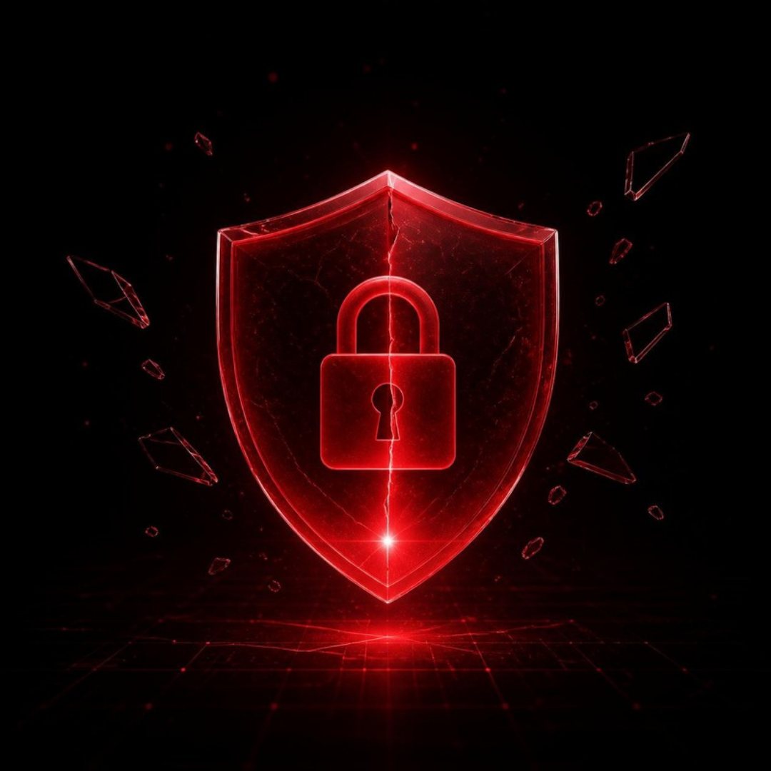Rood schild met slot: noodhulp na hacking of oplichting
